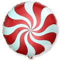 Loonballoon Sweets-candy Balloons, 18 inch PEPPERMINT CANDY - RED 2 pcs LOON-LAB-LAB595-FM